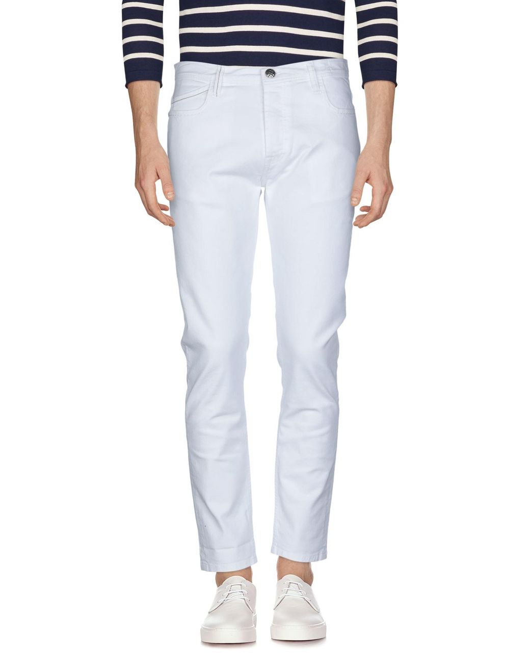 RE_HASH White Jeans Cotton, Elastane for men