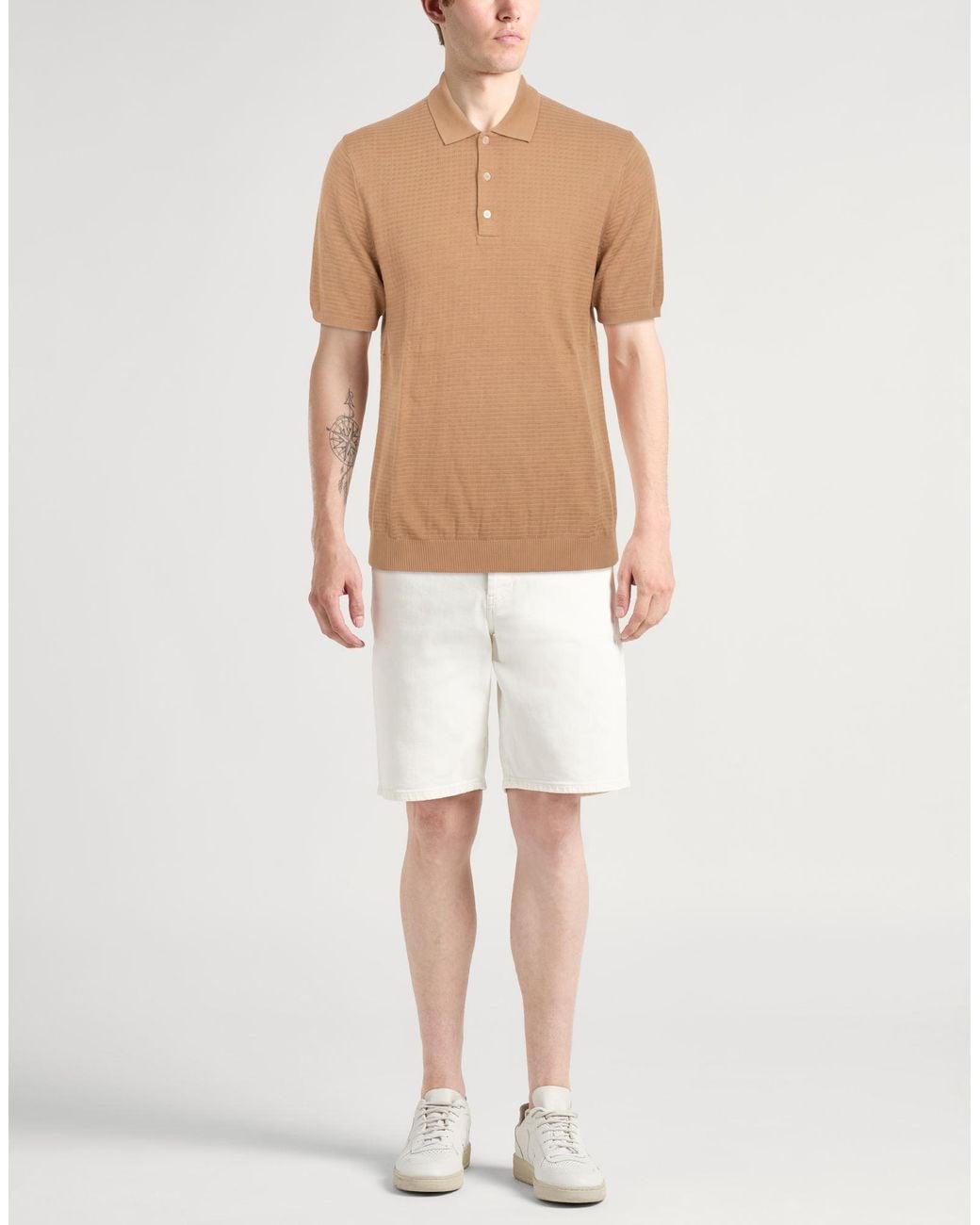 Polo Herno de hombre de color Natural