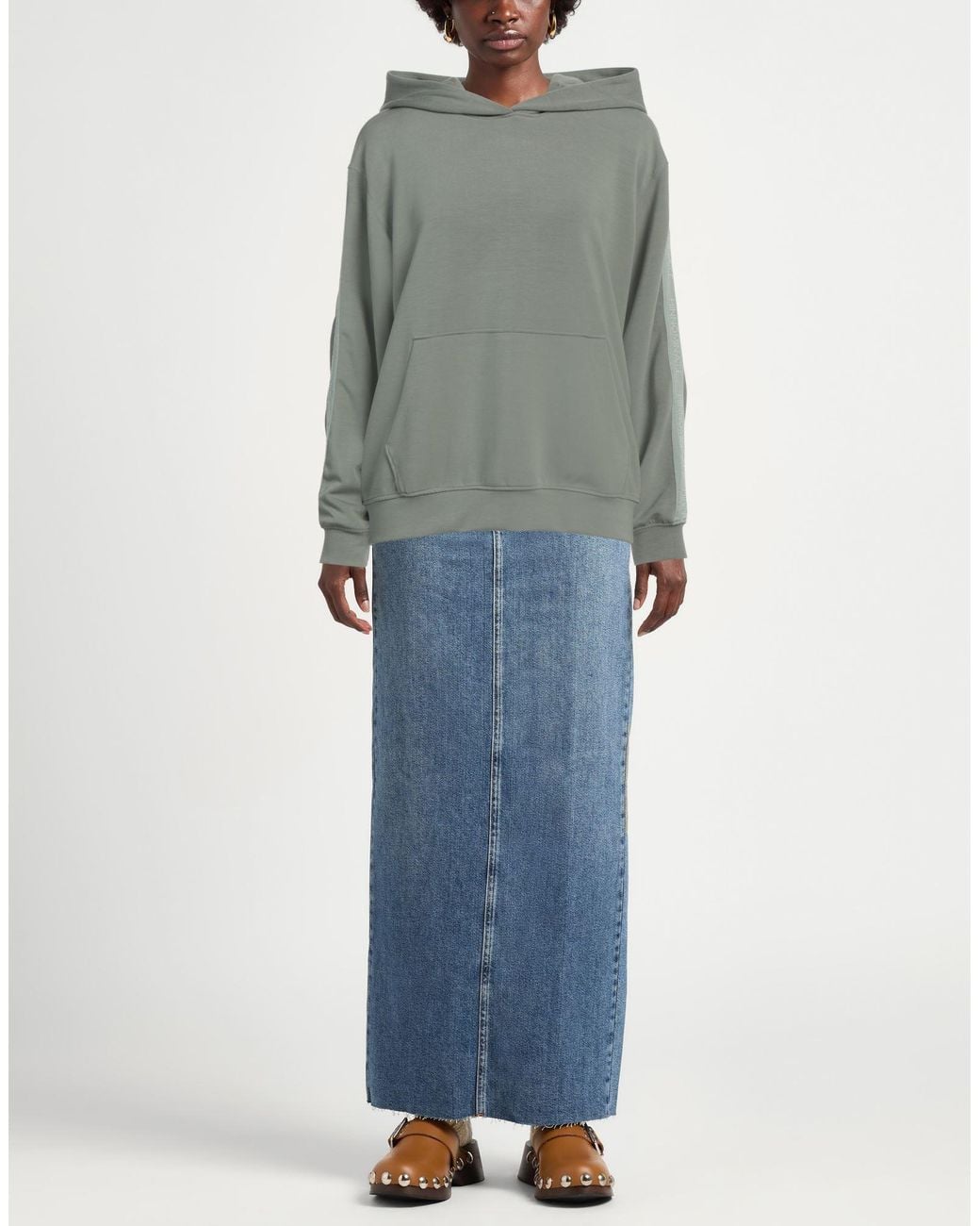 hinnominate Gray Sweatshirt Modal, Polyester, Elastane