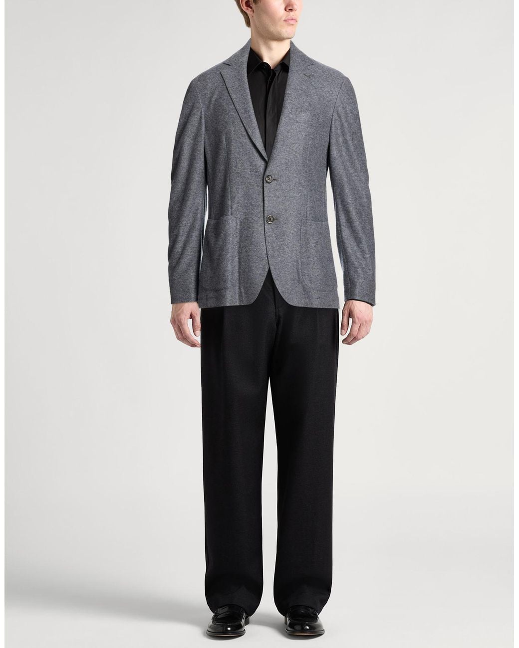 Fedeli Gray Blazer Cashmere for men