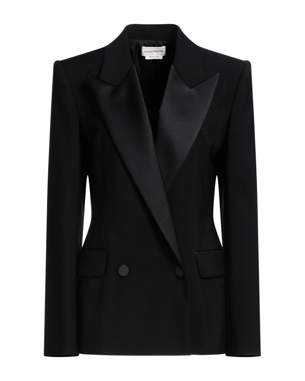McQueen Black Blazer Wool, Silk, Polyester