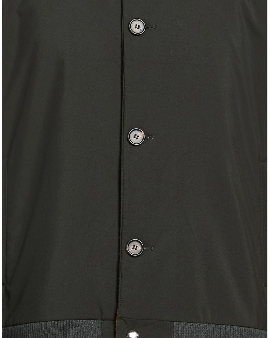 Fedeli Black Military Jacket Polyester for men