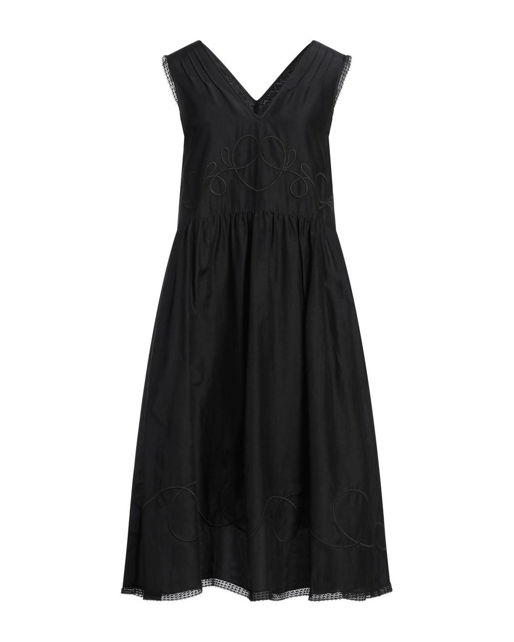 High Black Midi Dress