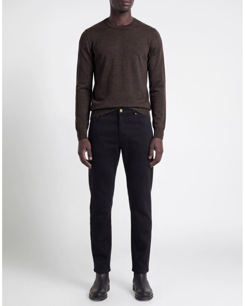 PT Torino Black Jeans Cotton, Lyocell, Elastane for men