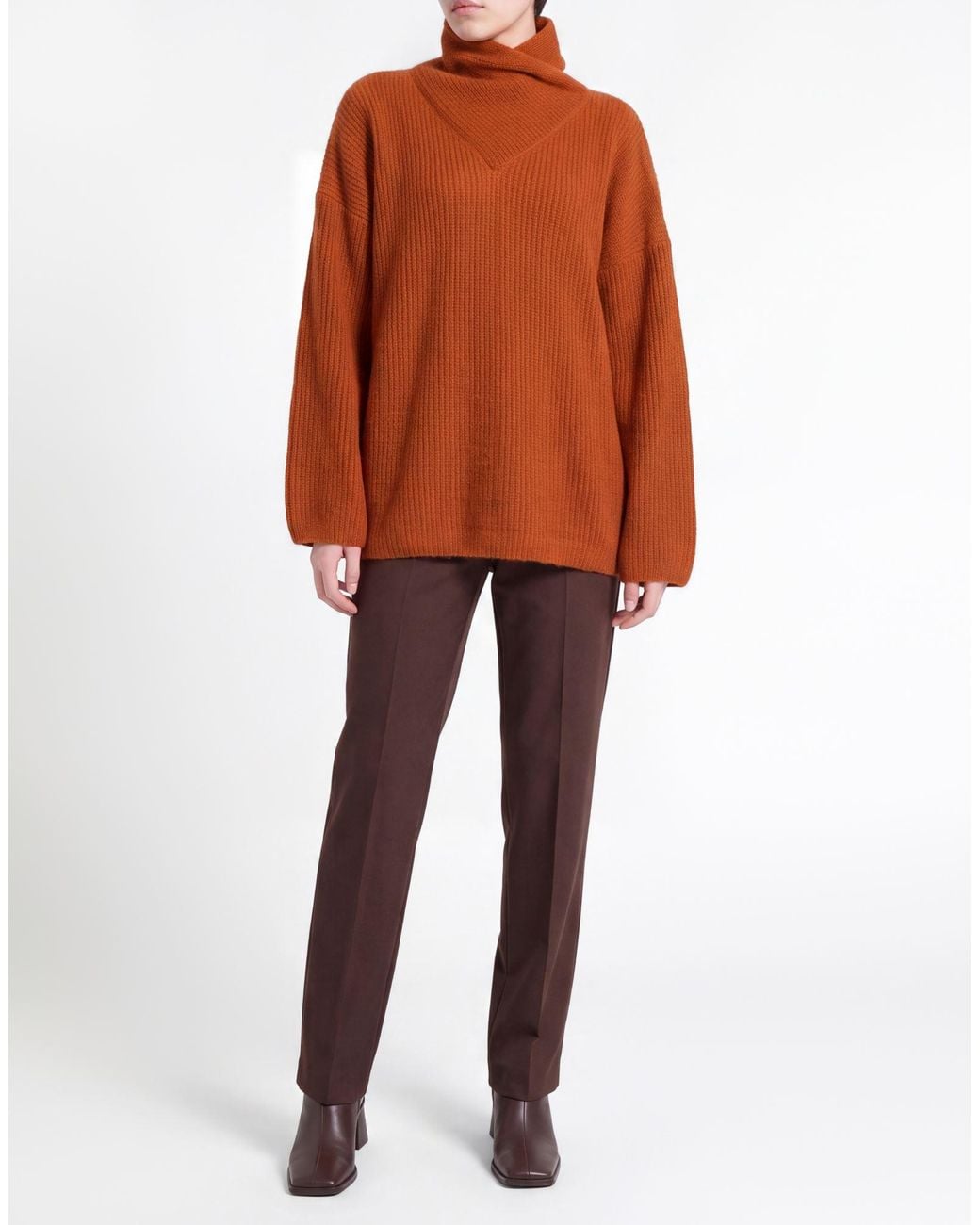 Gentry Portofino Orange Turtleneck