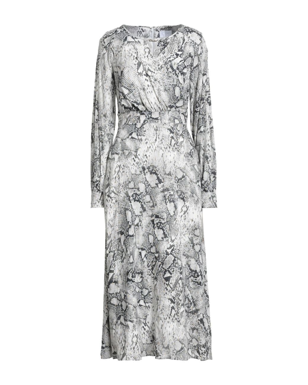Robe Midi Clips More en coloris Gray