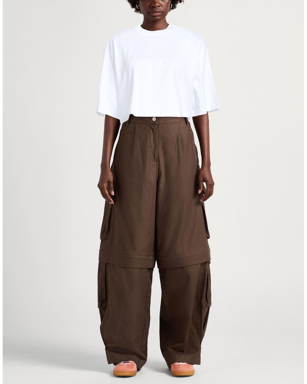 Pinko White T-Shirt Cotton, Polyester