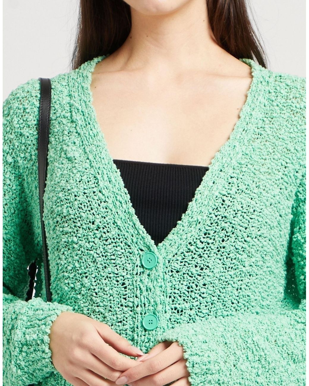 ViCOLO Green Cardigan Cotton, Polyester