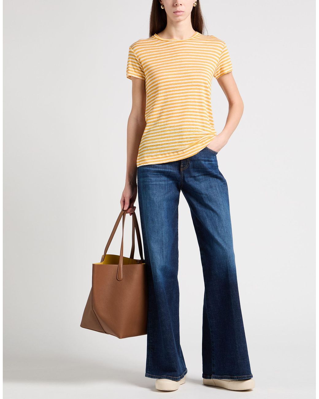 Daniele Fiesoli Yellow T-Shirt Linen