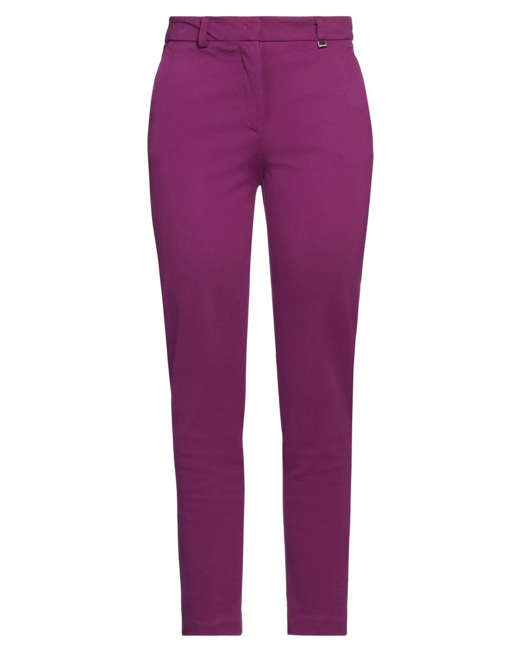 LUCKYLU Milano Purple Pants Viscose, Polyamide, Elastane