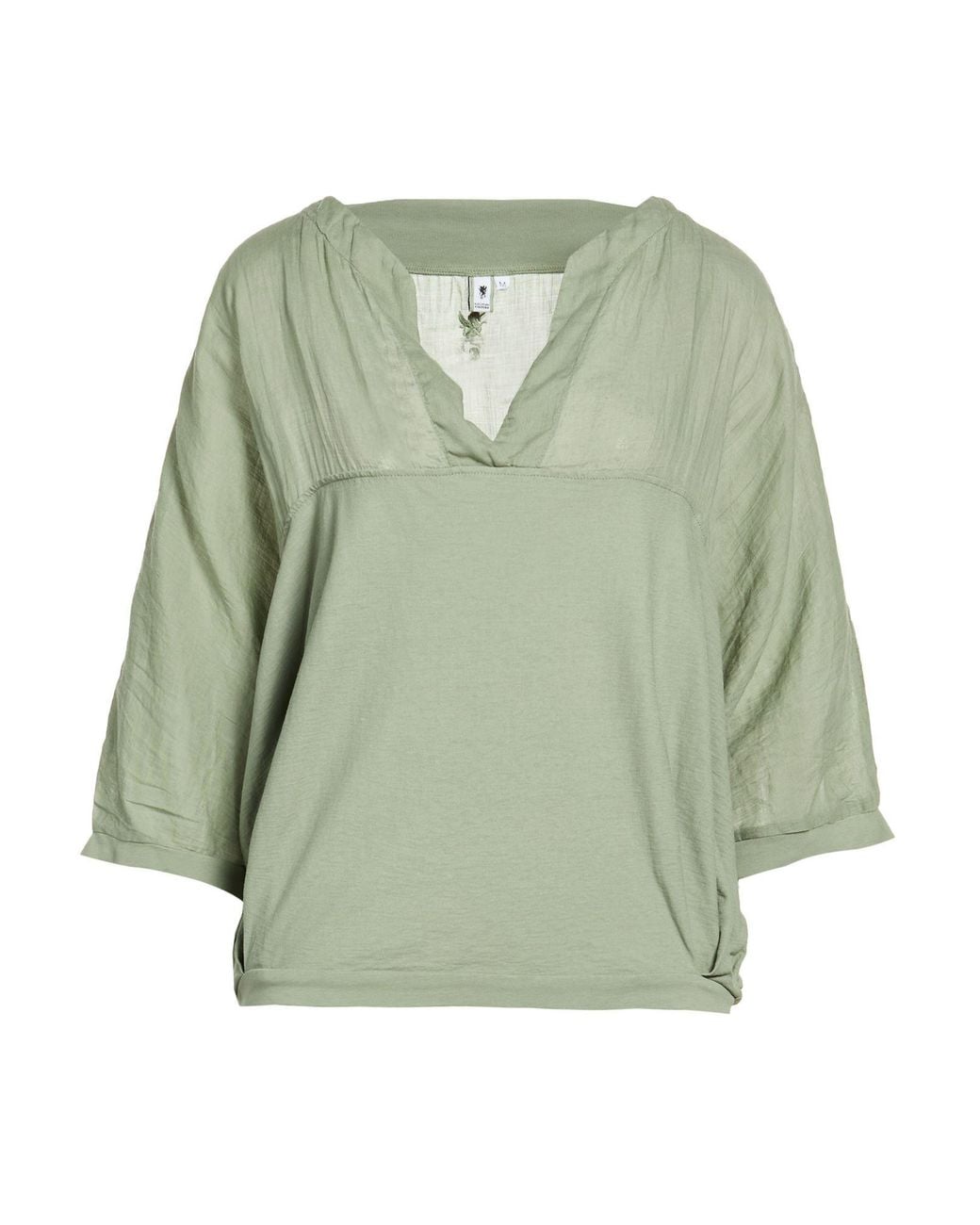 European Culture Green Top Ramie, Cotton, Elastane