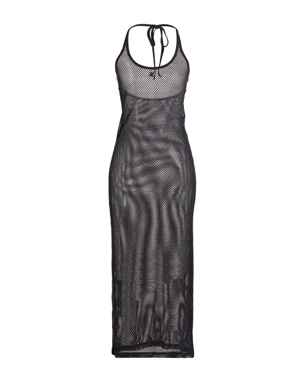 Courreges Black Maxi Dress Cotton