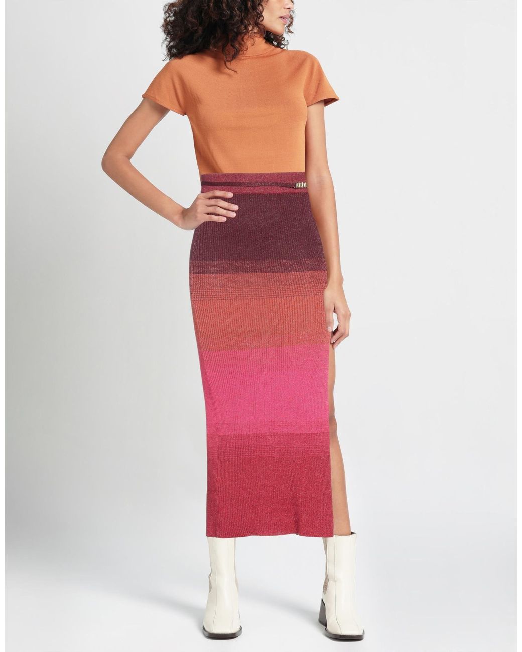 Gcds Red Maxi Skirt