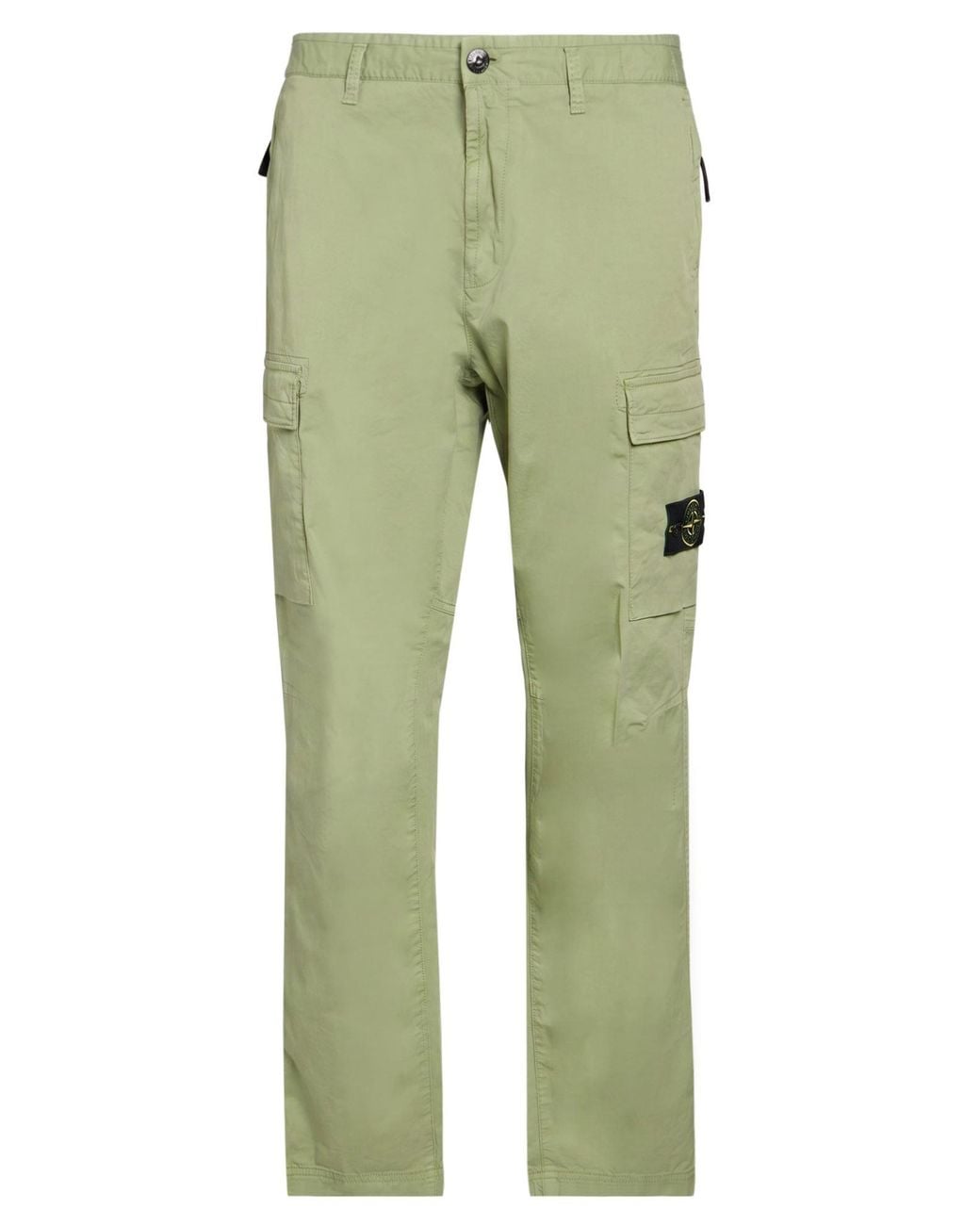 Stone Island Green Pants Cotton, Elastane for men