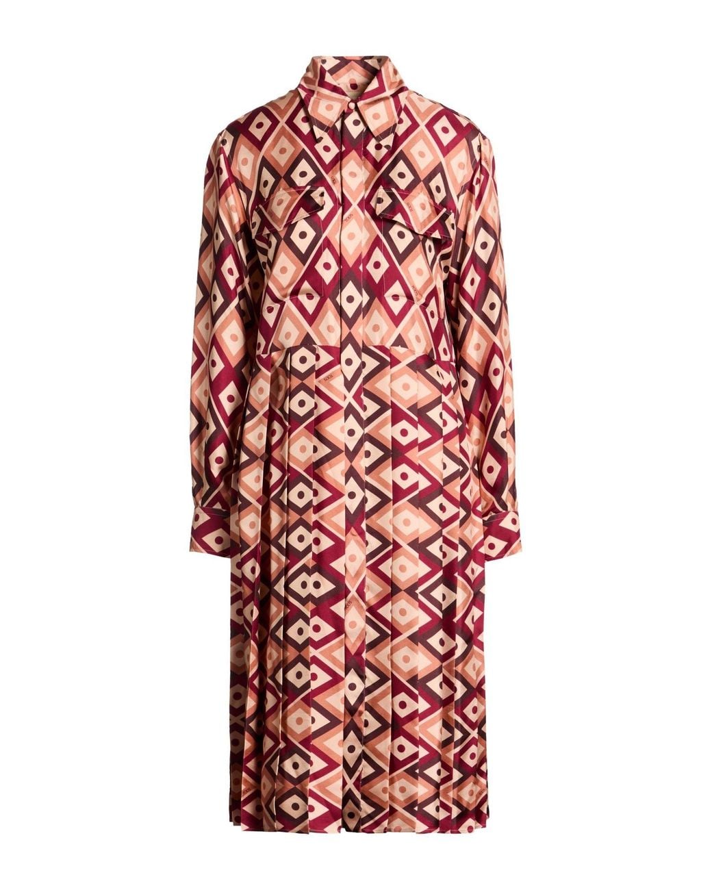 Tod's Red Midi Dress Silk