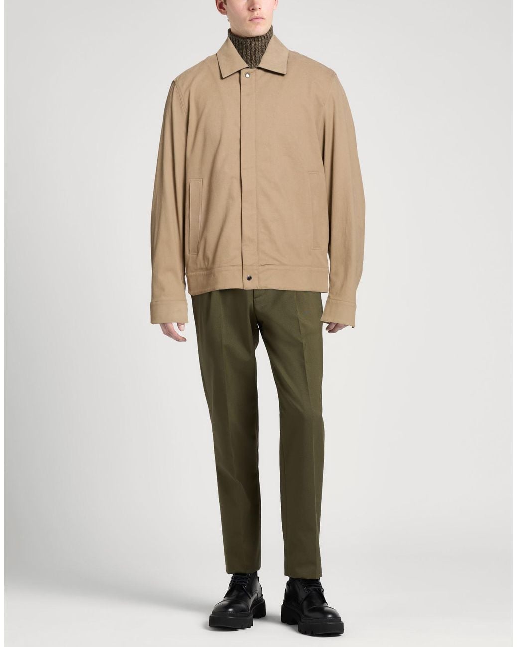 Paul & Shark Natural Khaki Jacket Cotton, Elastane for men