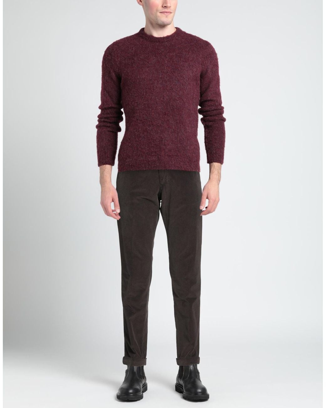 Briglia 1949 Gray Dark Pants Cotton, Elastane for men