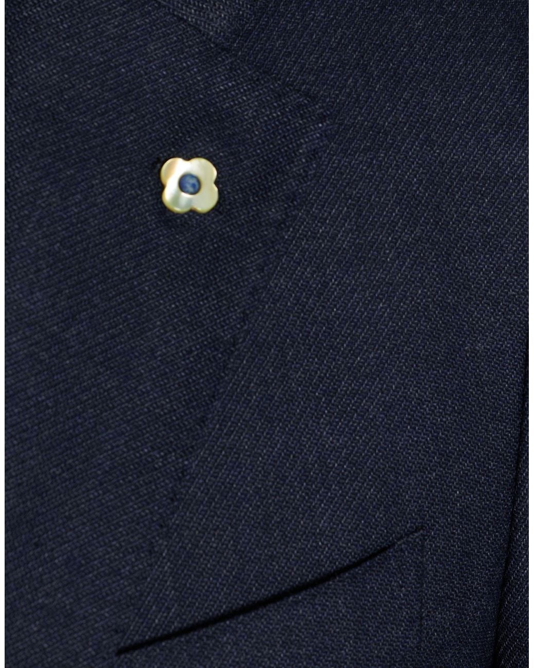 Lardini Blue Suit Polyester, Wool for men
