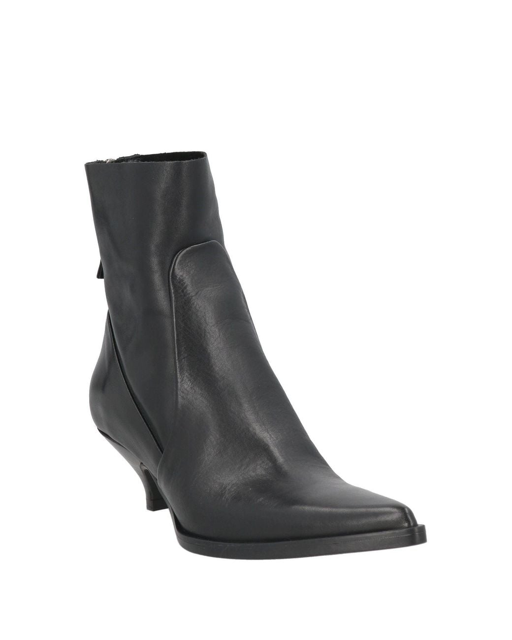 Elena Iachi Black Ankle Boots Leather
