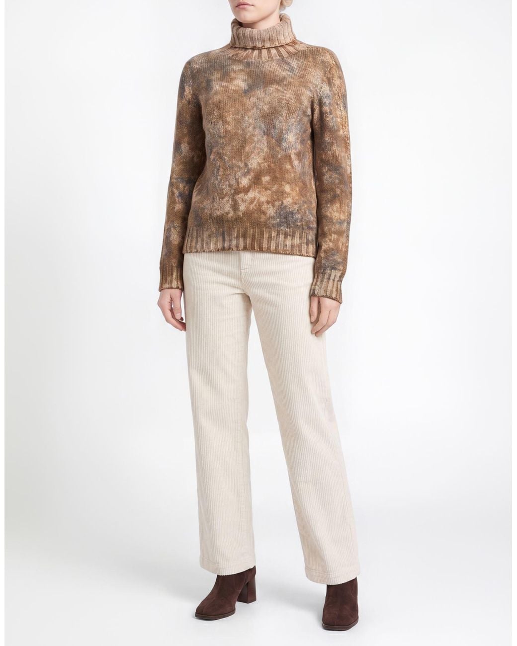Aragona Brown Turtleneck