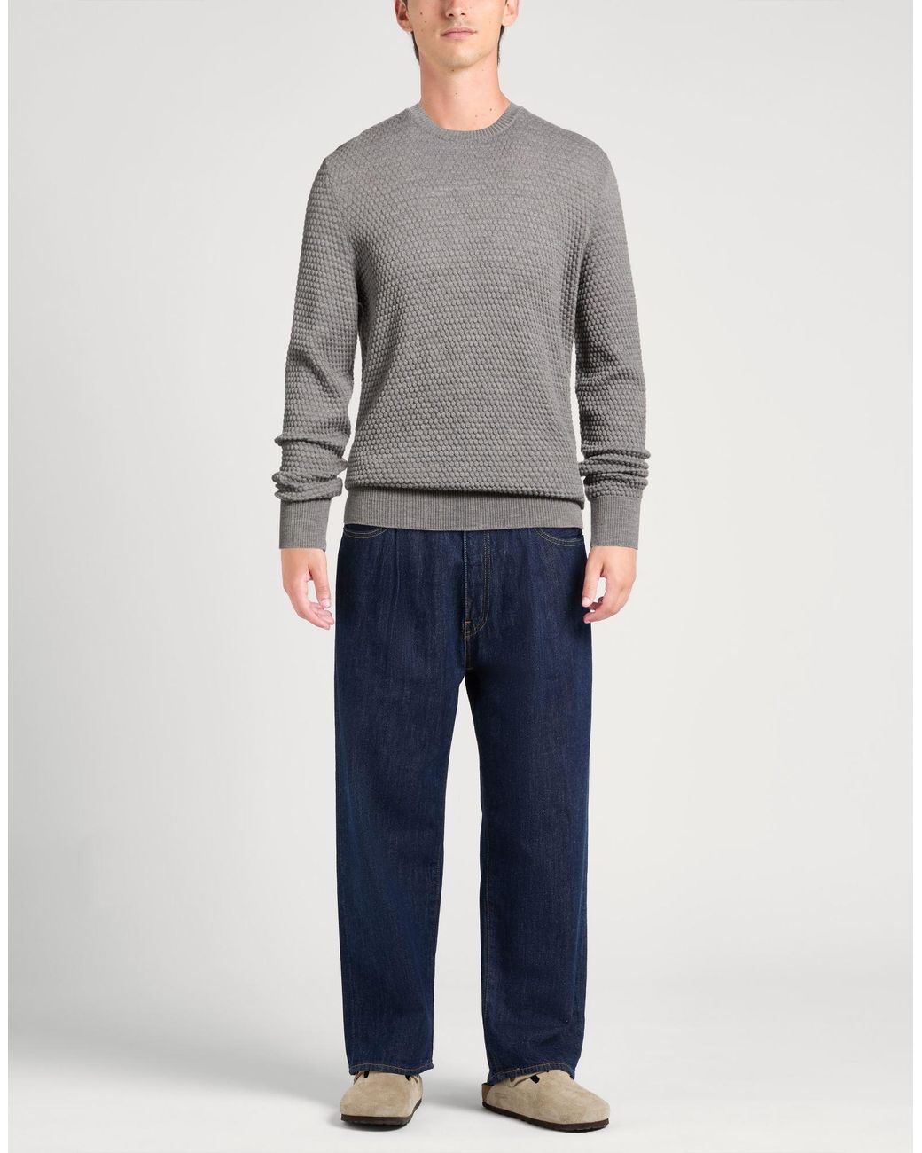 Kangra Gray Sweater Wool for men