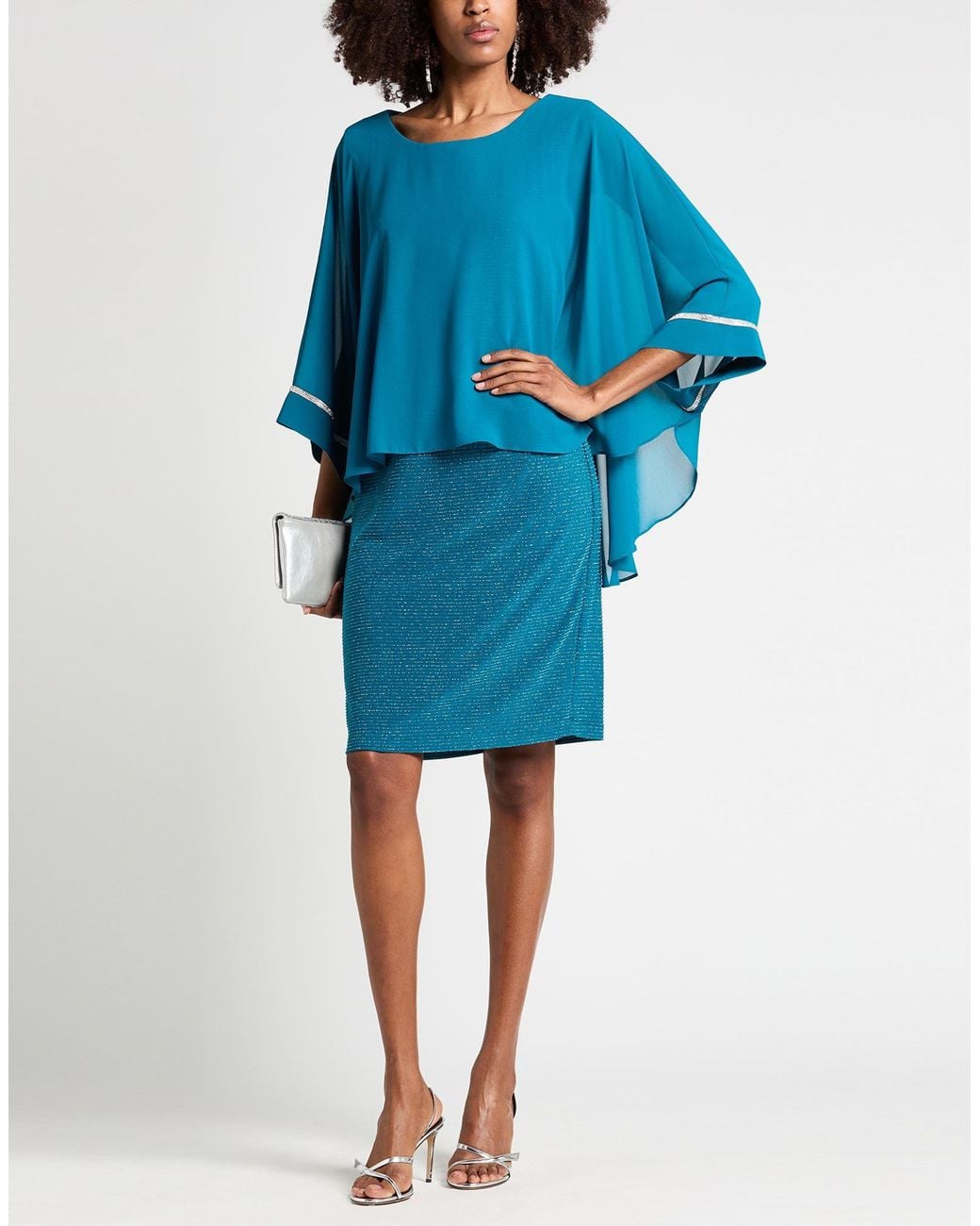 Vestido Midi FRANK LYMAN de color Blue