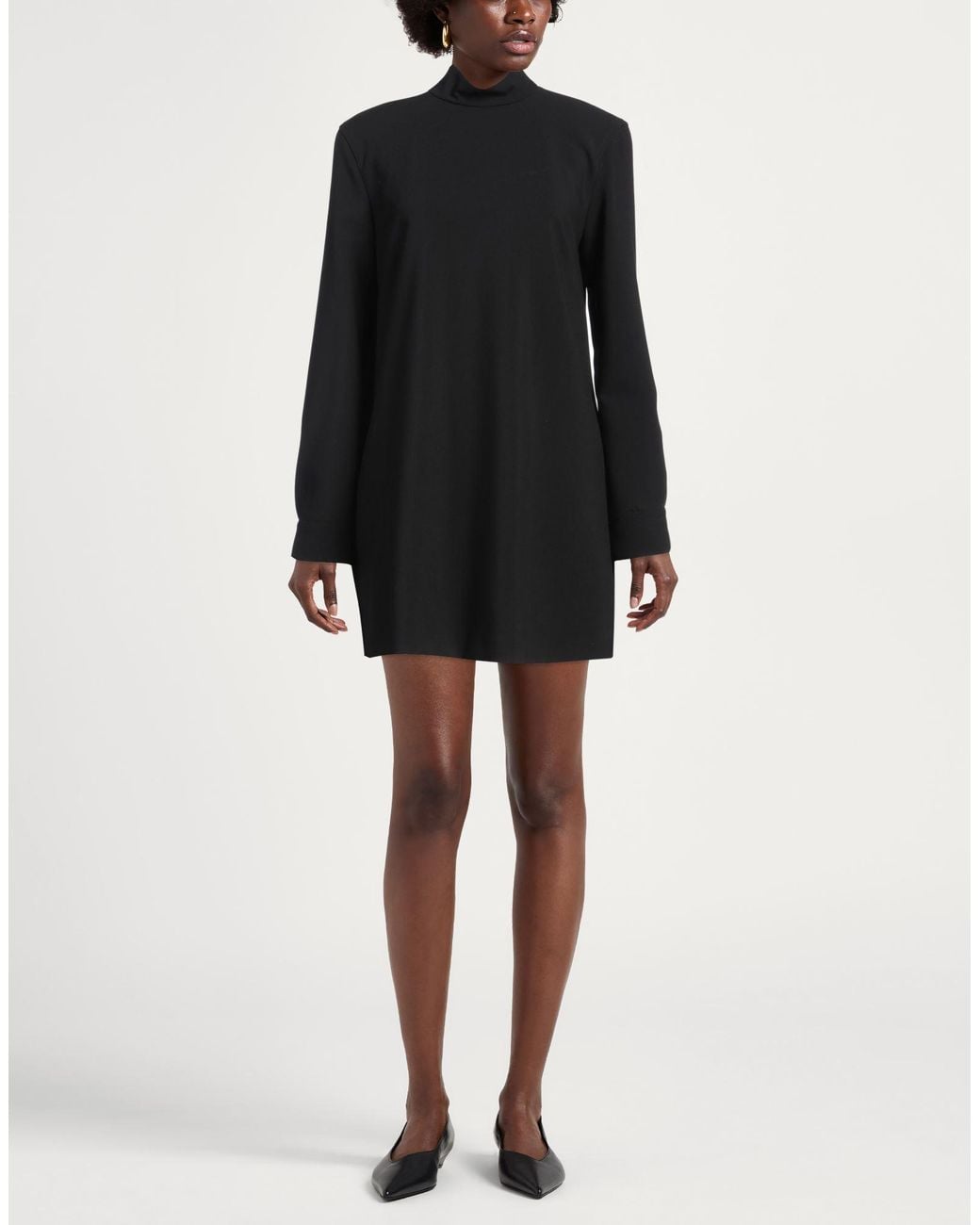 Pinko Black Mini Dress Polyester, Viscose, Elastane