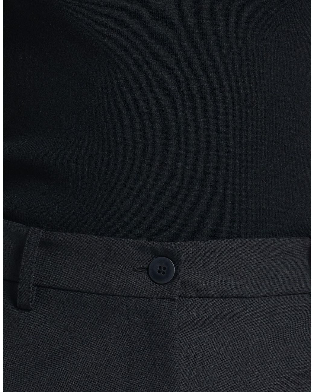Semicouture Black Jumpsuit Polyester, Virgin Wool, Elastane