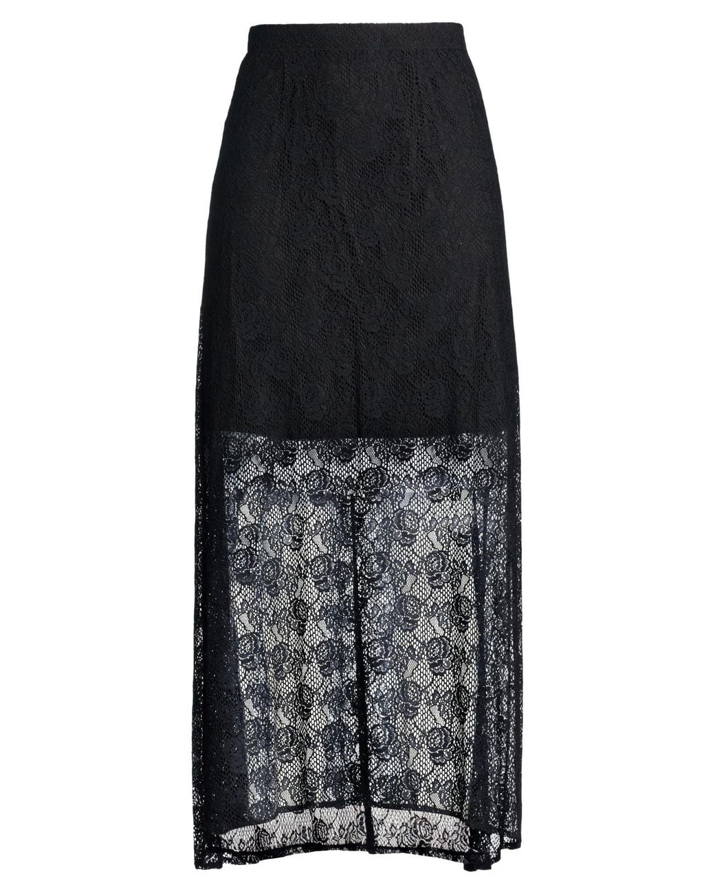 Liviana Conti Black Maxi Skirt Polyamide, Lyocell, Cotton, Elastane
