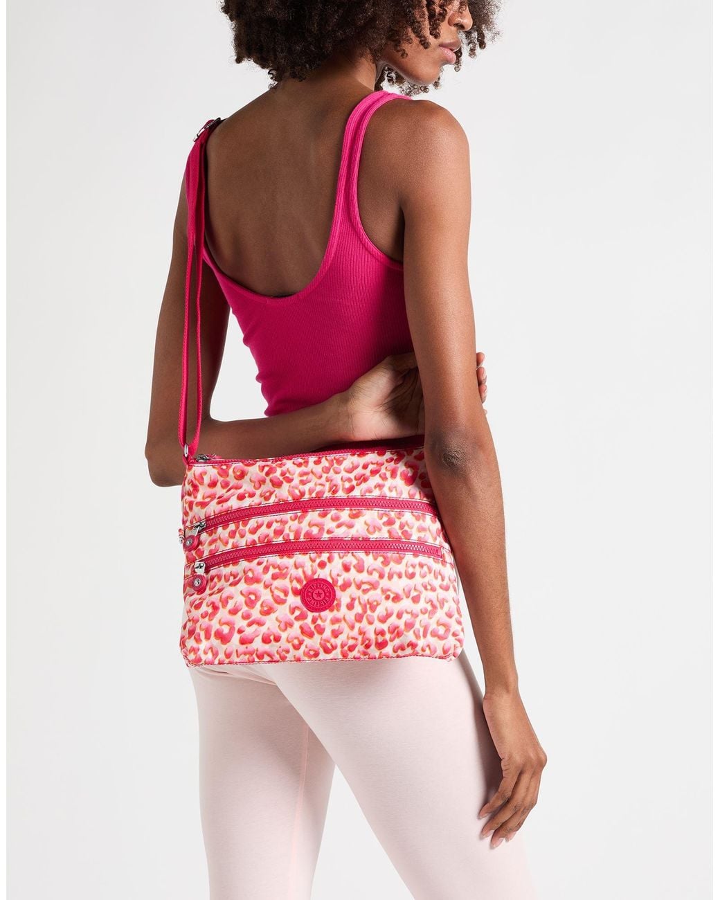 Kipling Pink Fuchsia Cross-Body Bag Polyester