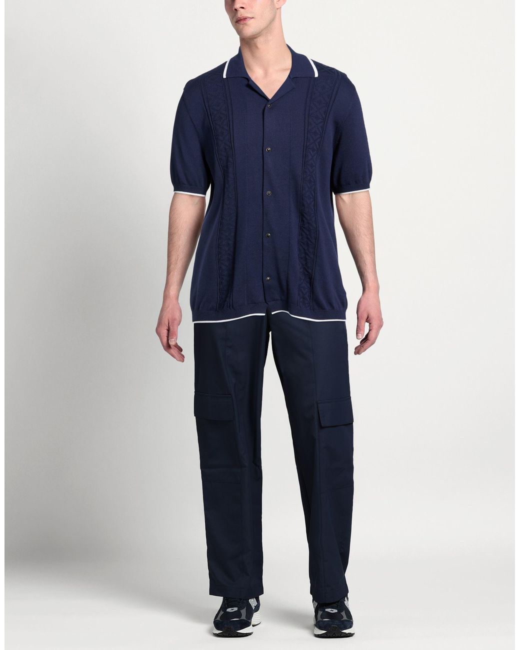 Brunello Cucinelli Blue Shirt Cotton for men