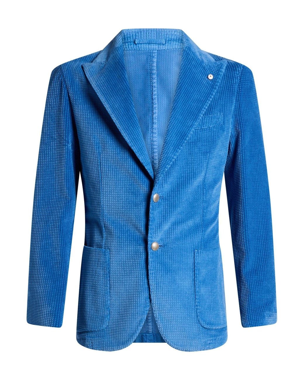 L.b.m. 1911 Blue Azure Blazer Cotton, Elastane for men