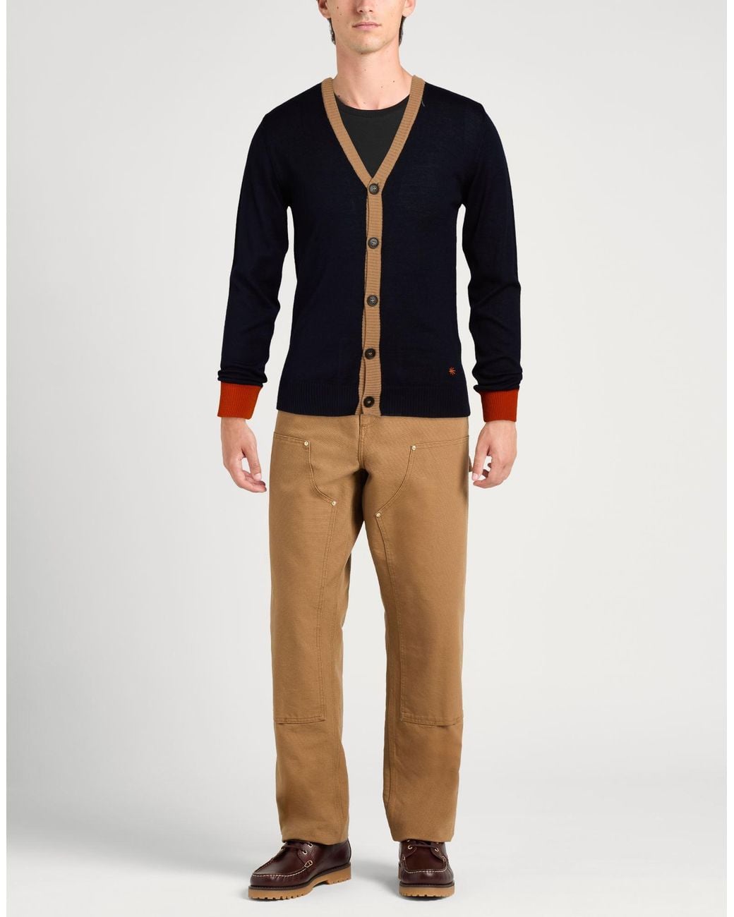 Manuel Ritz Blue Midnight Cardigan Wool, Acrylic for men