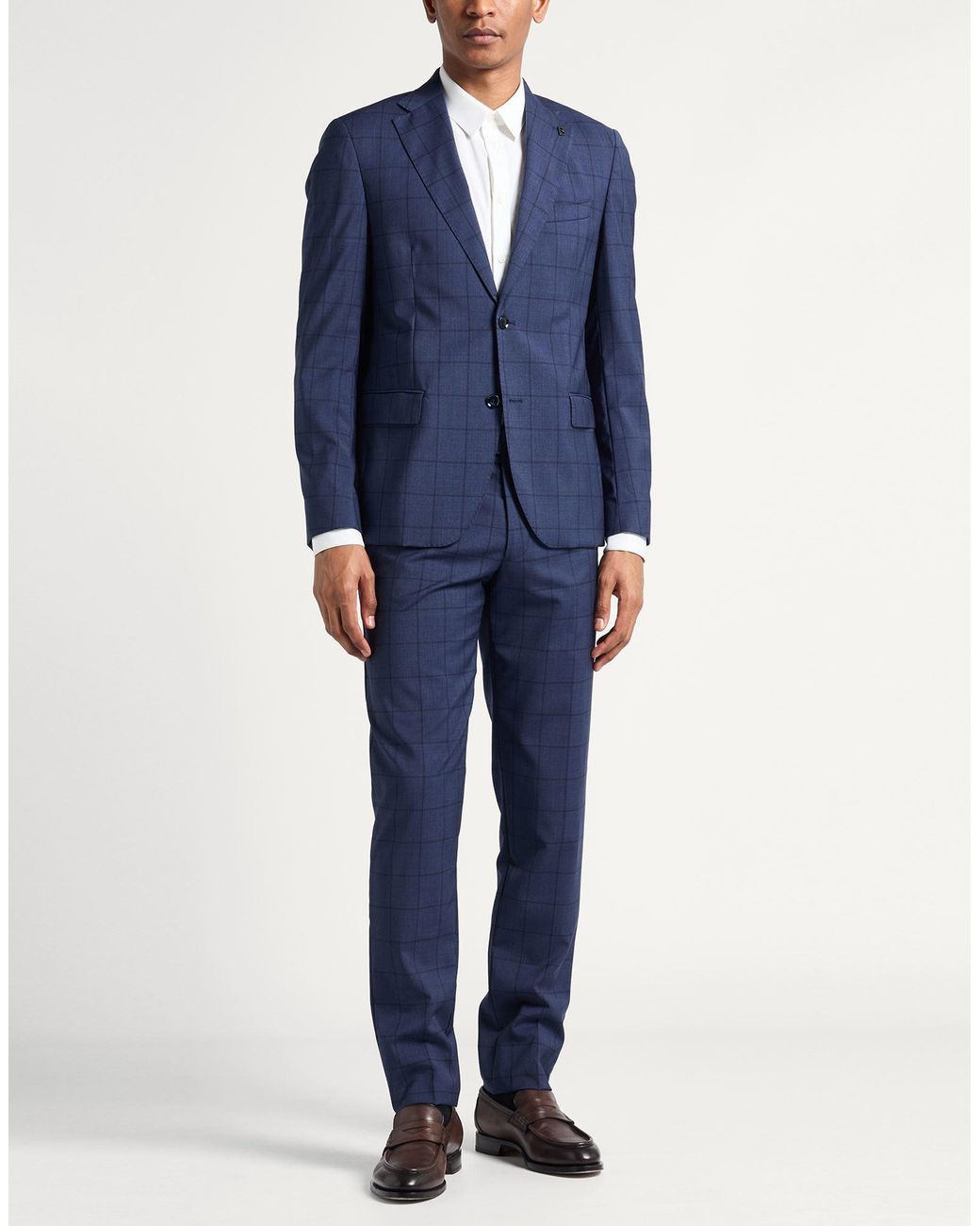 BRERAS Milano Blue Suit Virgin Wool for men