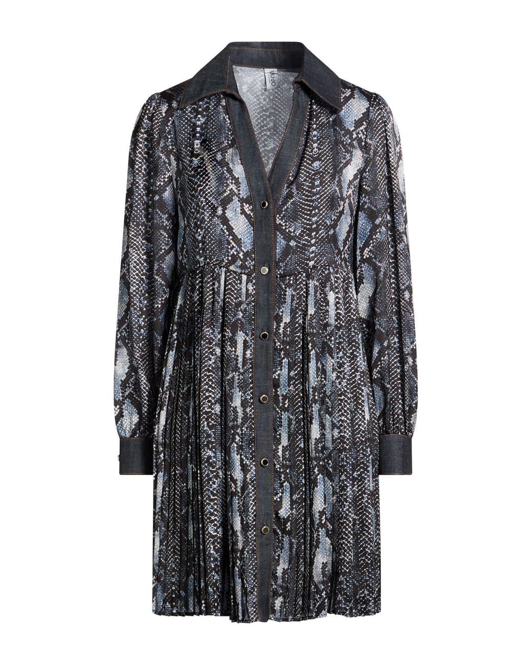 Liu Jo Gray Mini Dress Polyester