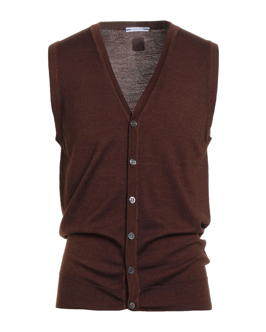 Jacob Cohen Brown Cardigan Virgin Wool for men