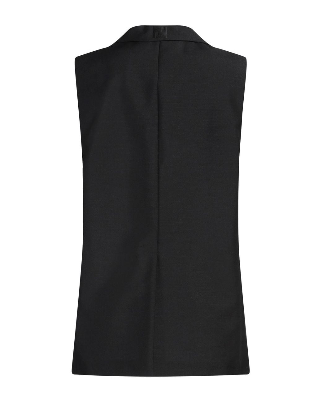 Fendi Black Tailored Vest Mohair Wool, Wool