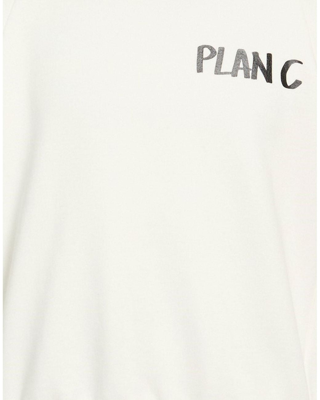 Plan C White Cream Sweatshirt Cotton, Polyester, Elastane for men