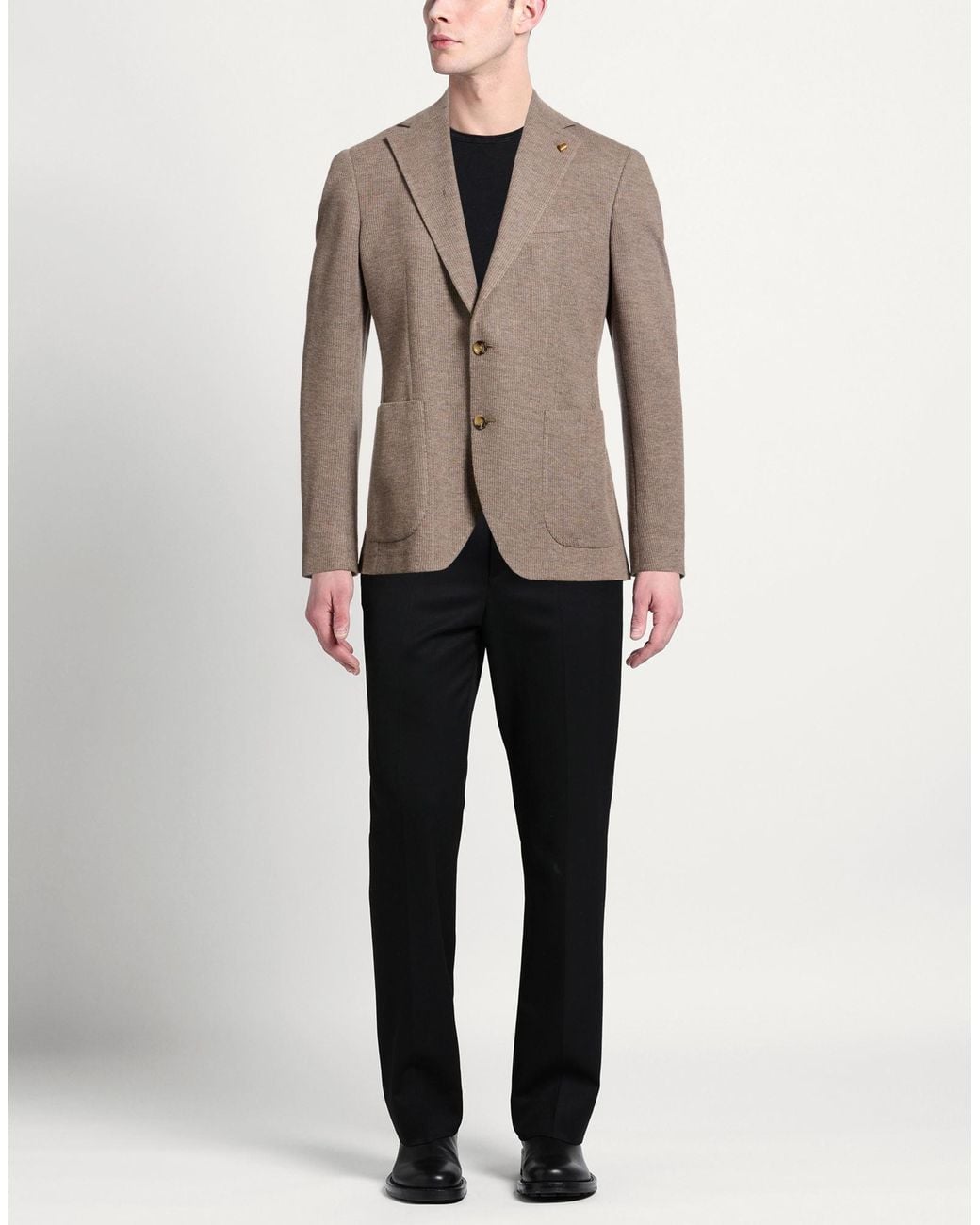 Sartoria Latorre Brown Blazer Wool, Cotton, Polyester for men