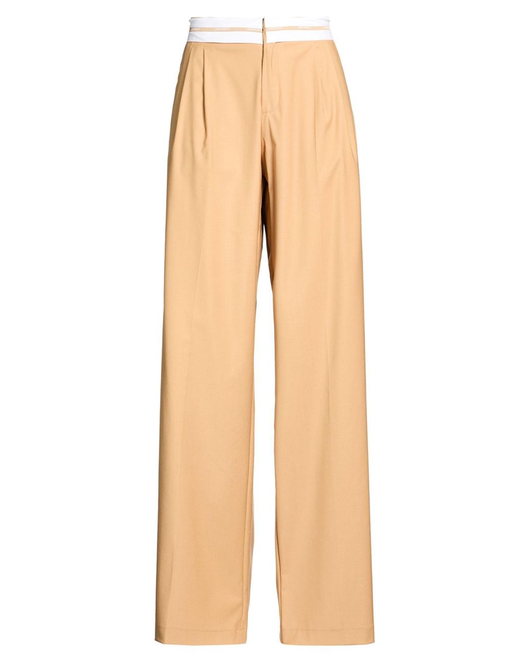 hinnominate Natural Pants Polyester, Viscose, Elastane