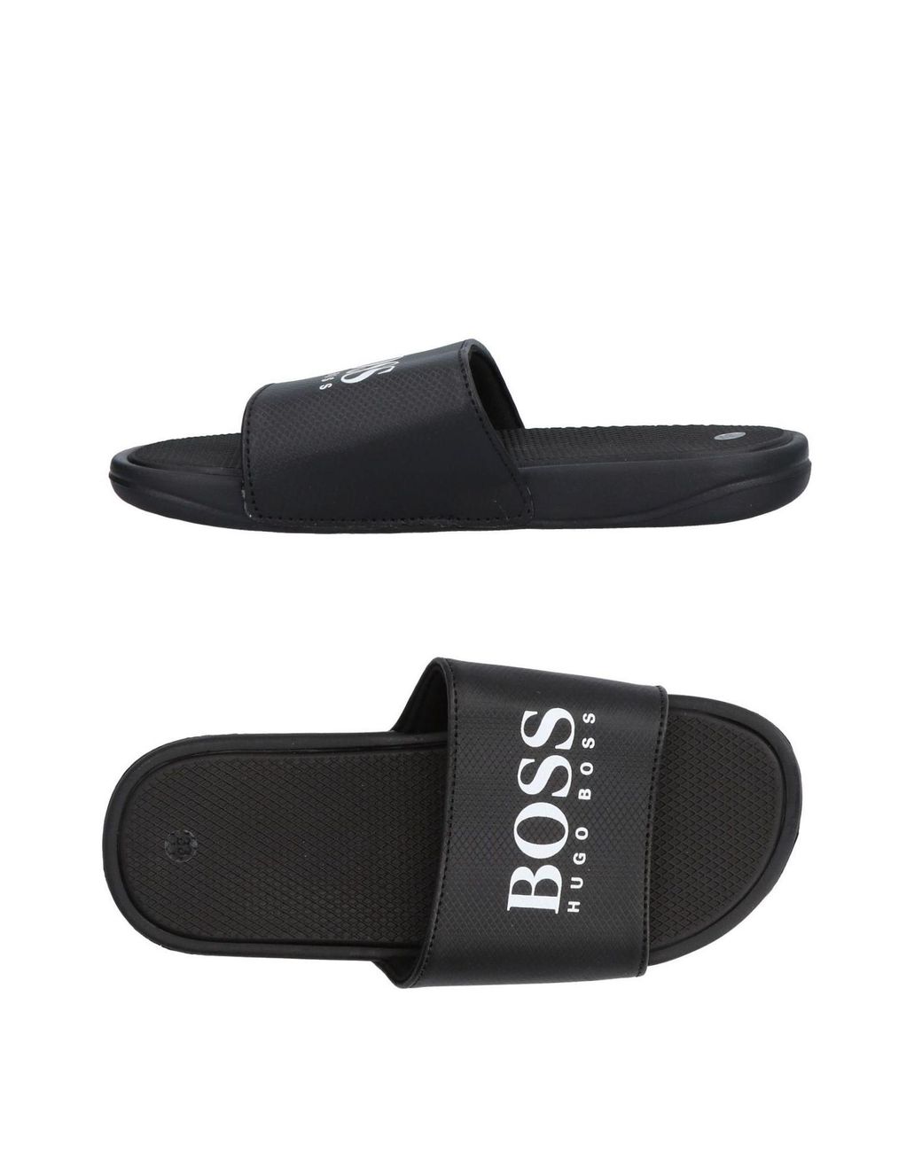 BOSS Solar Slide Sandal in Black for Men | Lyst