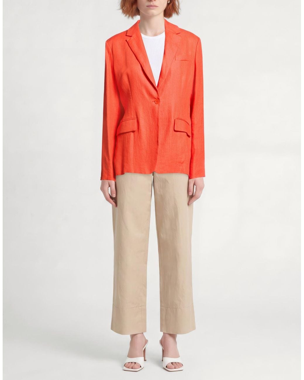 P.A.R.O.S.H. Orange Blazer Linen
