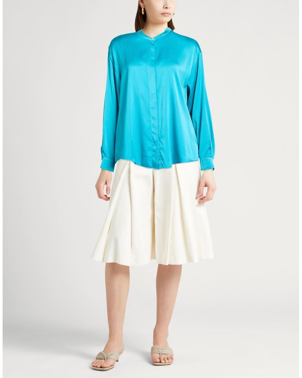 Forte_forte Blue Shirt Silk, Elastane