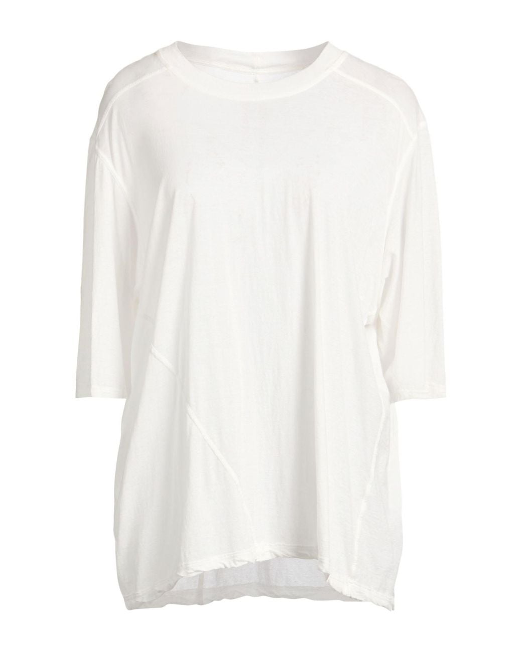 Rick Owens White Ivory T-Shirt Cotton
