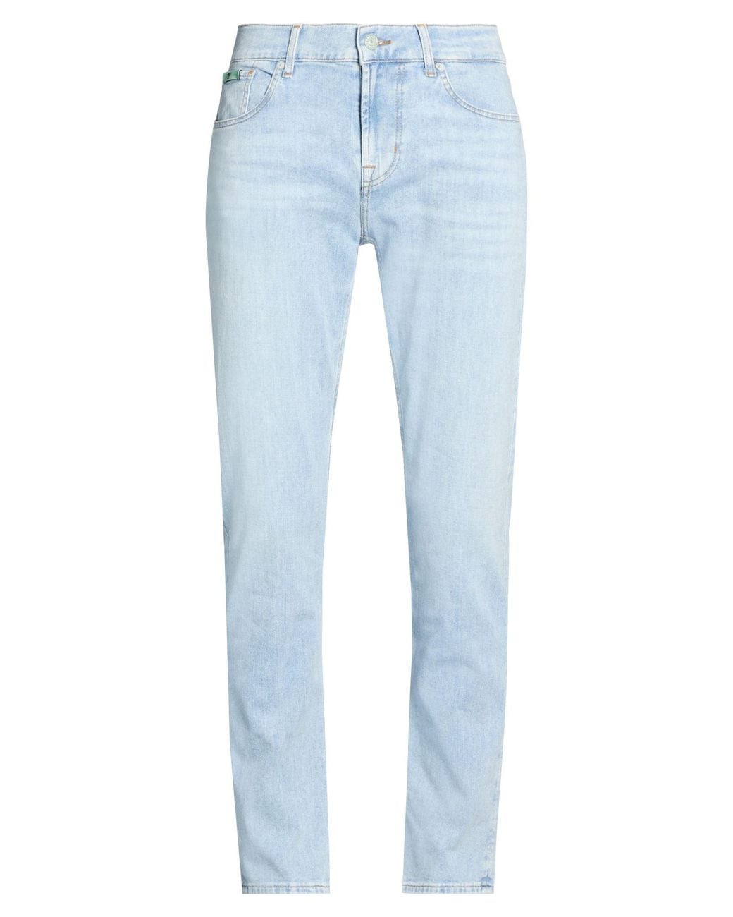7 For All Mankind Blue Jeans Cotton, Elastomultiester, Elastane for men