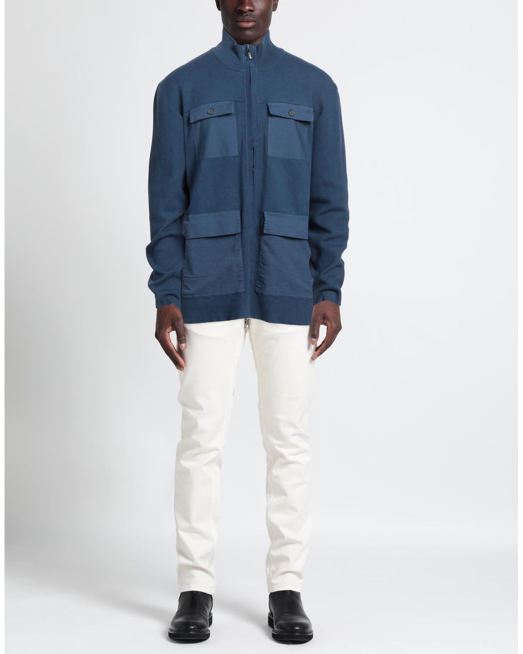 Alpha Studio Blue Cardigan for men