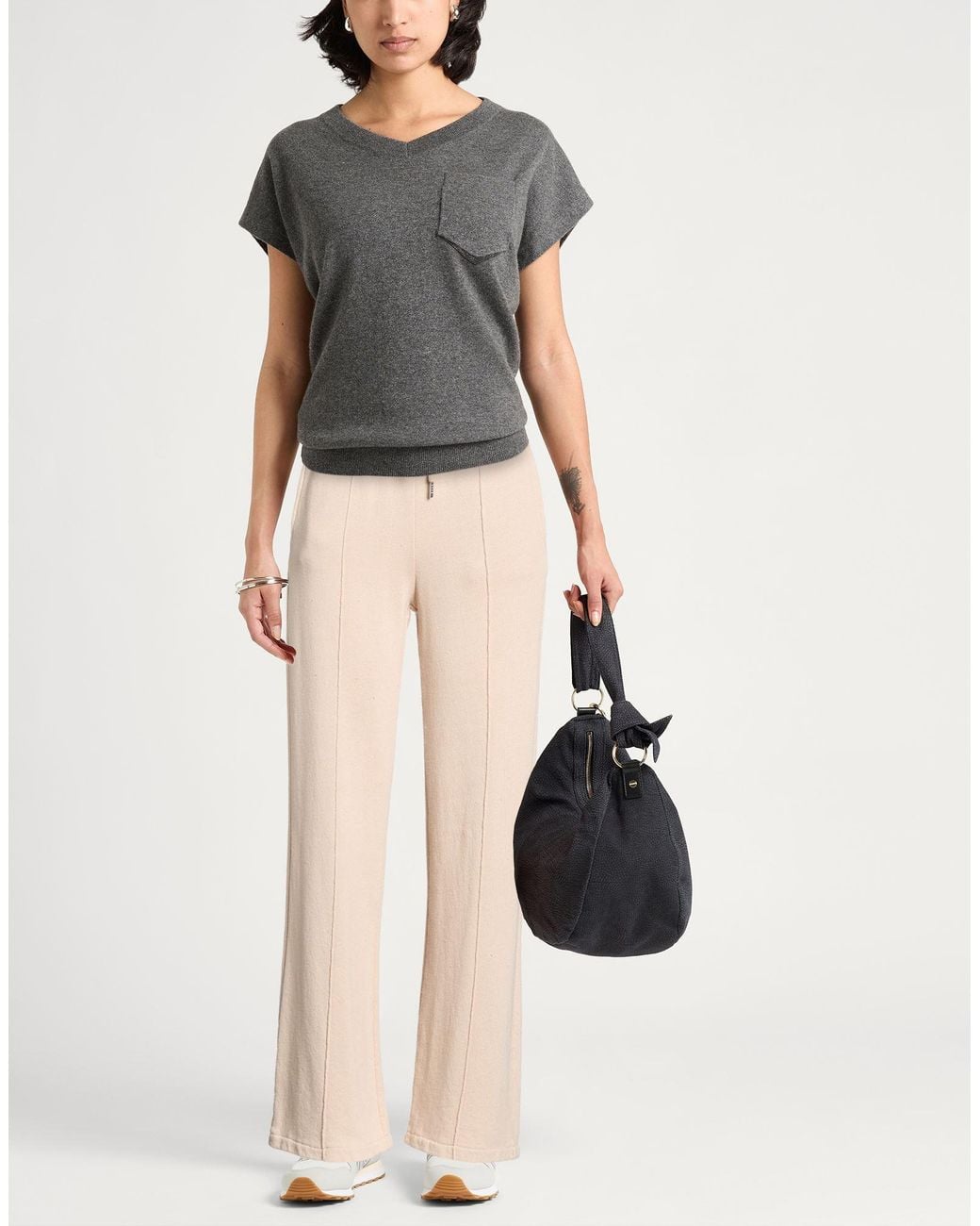 Haveone Natural Pants Polyester, Cotton