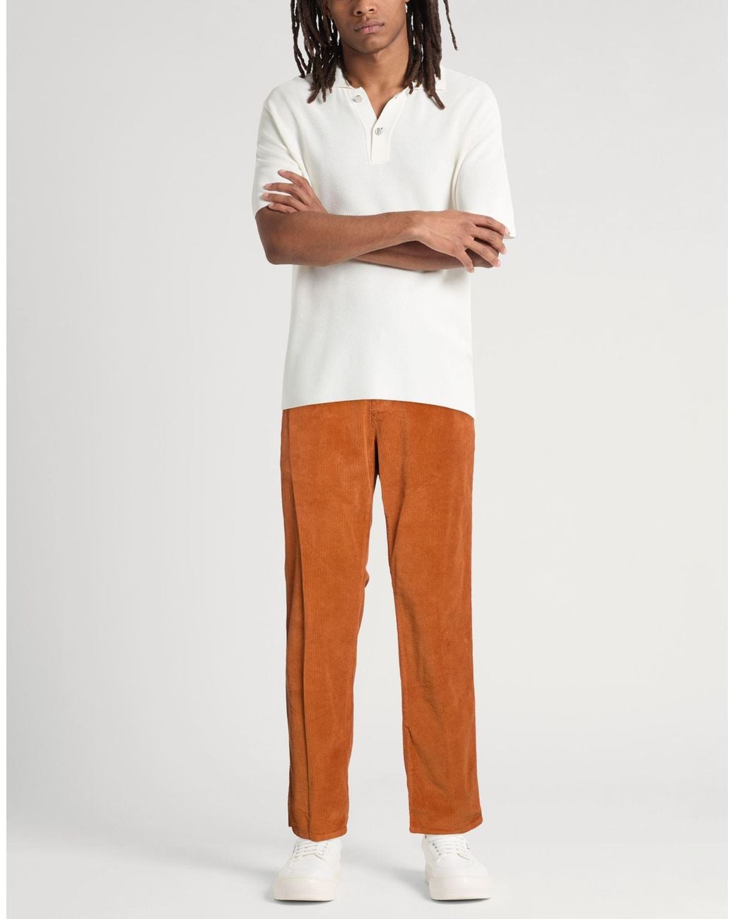 Harmont & Blaine Orange Pants Cotton, Lyocell, Elastane for men