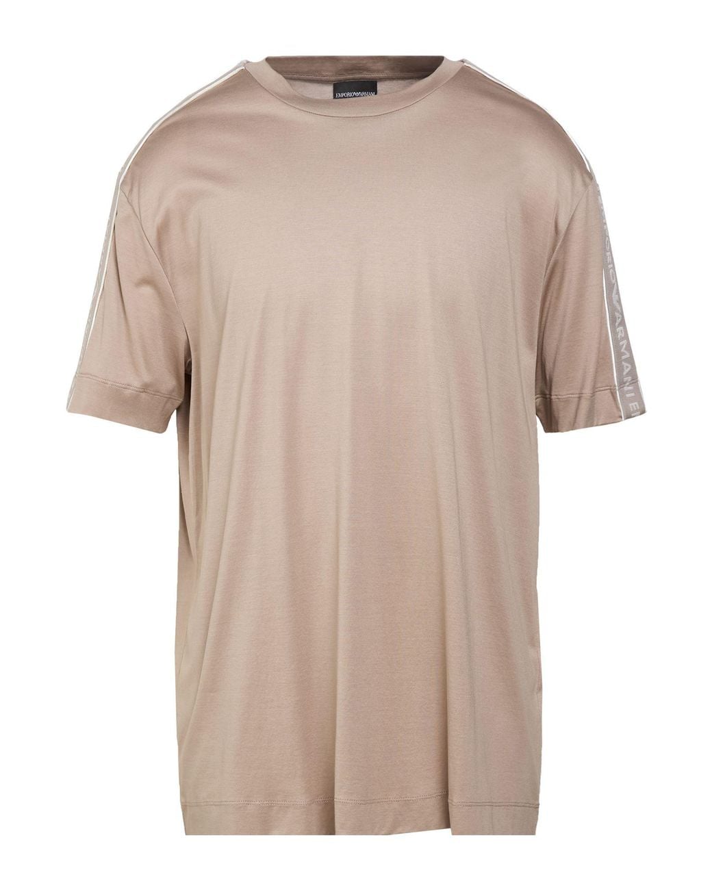 Emporio Armani Natural T-Shirt Lyocell, Cotton for men