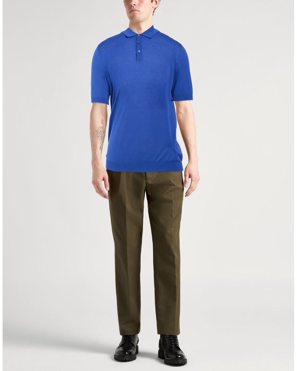 Drumohr Blue Polo Shirt for men